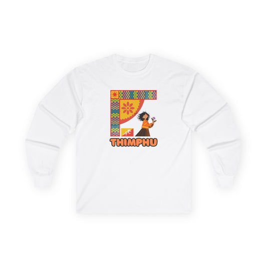 Thimphu Long Sleeve Tee | Unisex Cotton Shirt | Design 2
