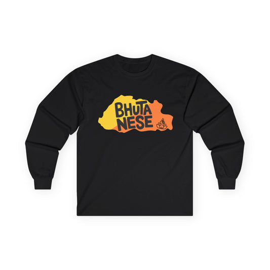 Bhutanese Long Sleeve Tee | Unisex Cotton Shirt | Design 2