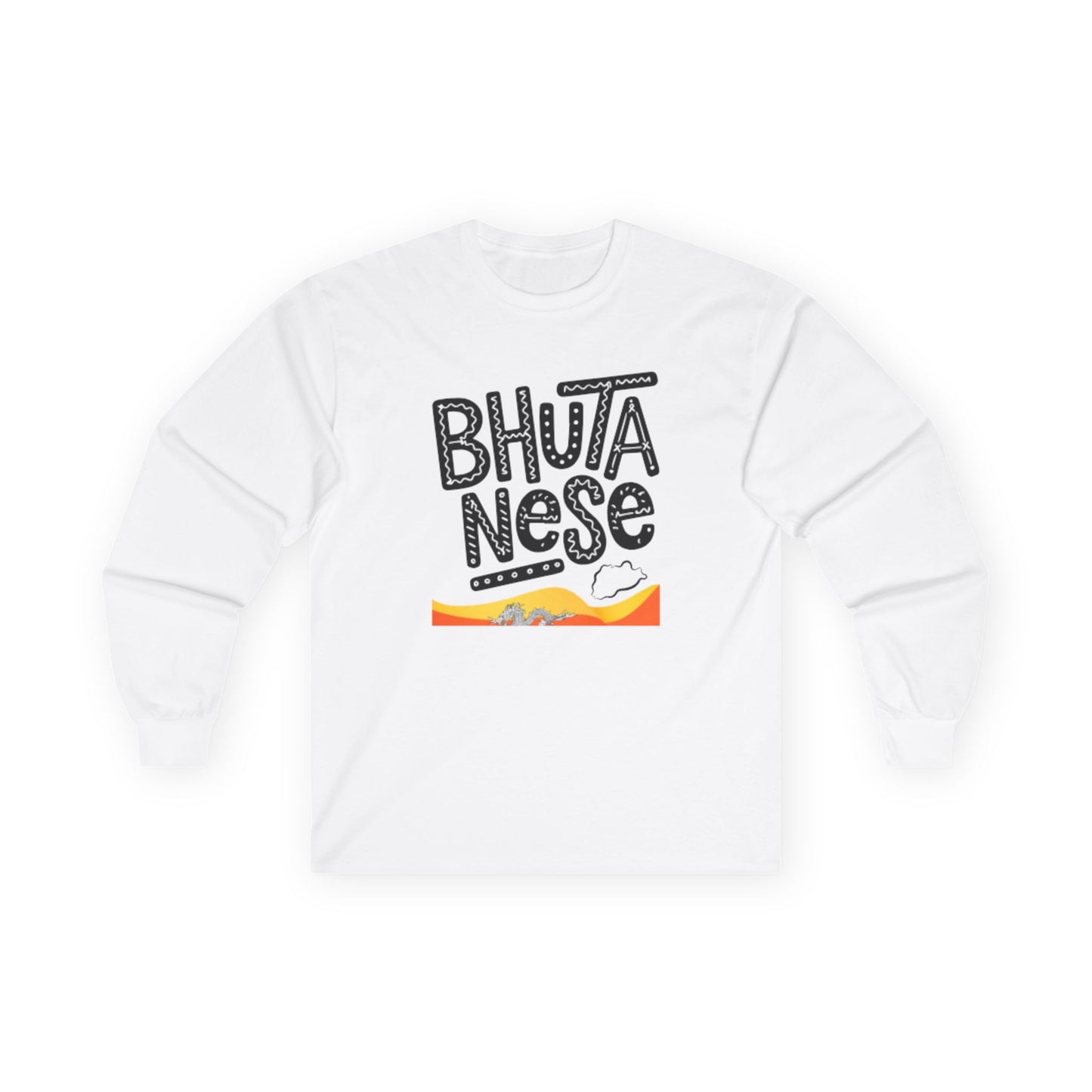 Bhutanese Long Sleeve Tee | Unisex Cotton Shirt | Design 1