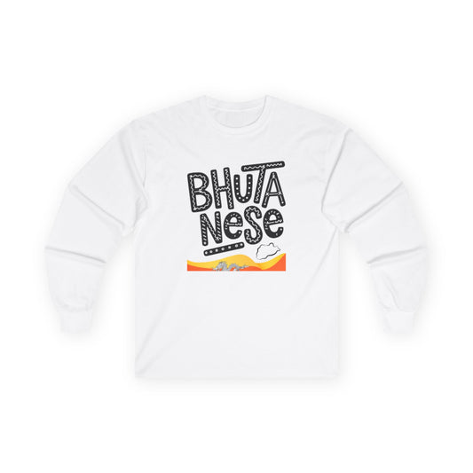 Bhutanese Long Sleeve Tee | Unisex Cotton Shirt | Design 1