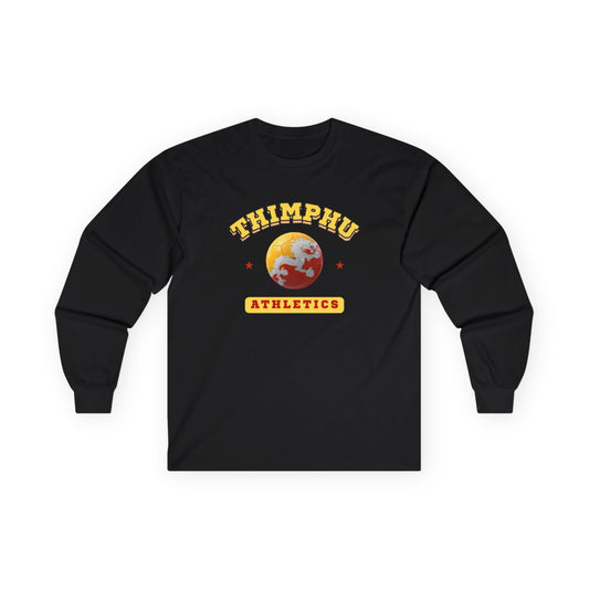 Thimphu Soccer Long Sleeve Tee | Unisex Cotton Shirt | Design 1