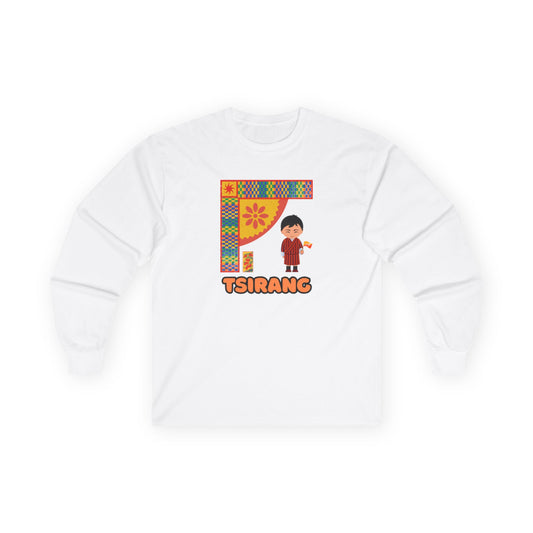 Tsirang Long Sleeve Tee | Unisex Cotton Shirt | Design 1
