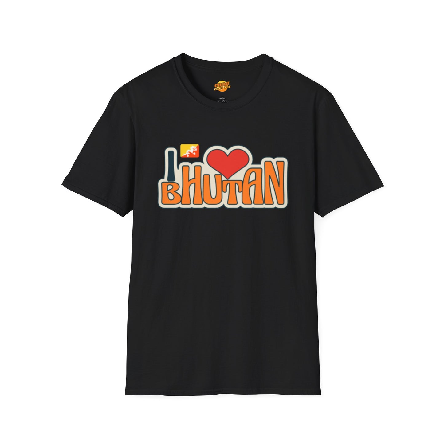 I Love Bhutan Graphic Tee | Unisex Softstyle Shirt