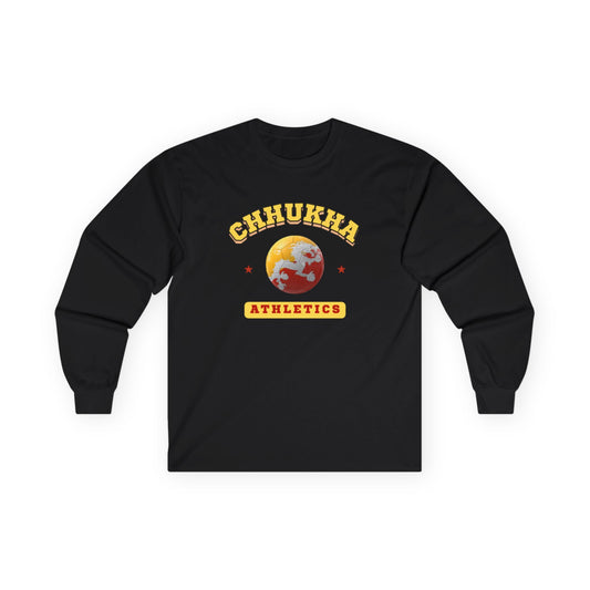Chhukha Soccer Long Sleeve Tee | Unisex Cotton Shirt