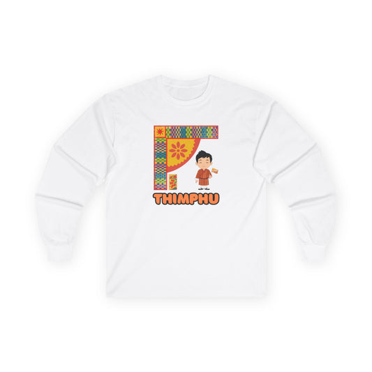 Thimphu Long Sleeve Tee | Unisex Cotton Shirt | Design 2