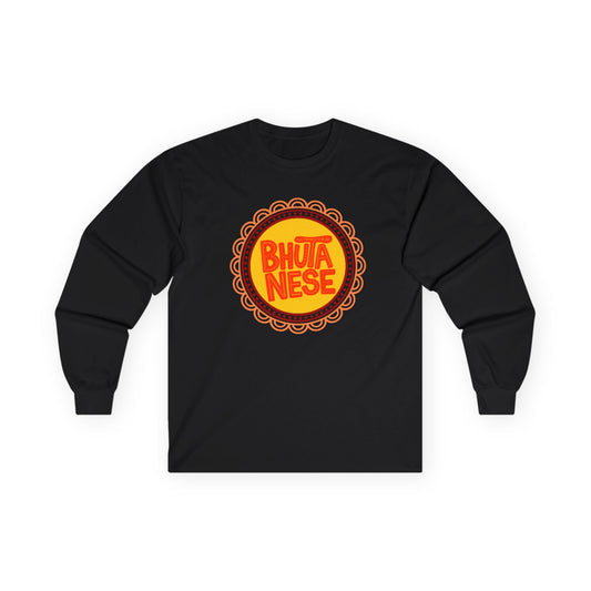 Bhutanese Long Sleeve Tee | Unisex Cotton Shirt | Design 3