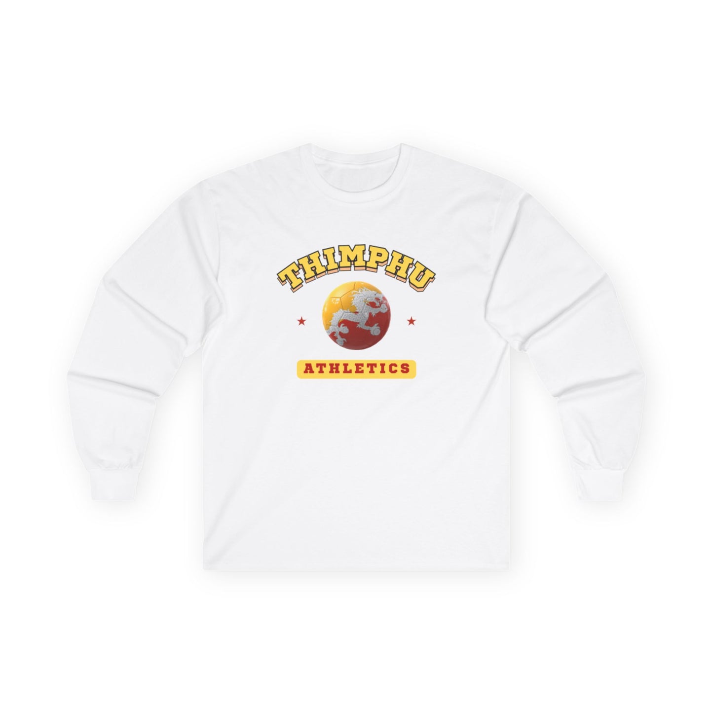 Thimphu Soccer Long Sleeve Tee | Unisex Cotton Shirt | Design 1