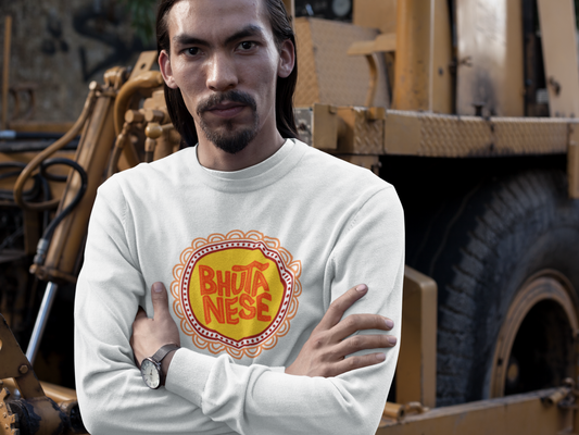 Bhutanese Long Sleeve Tee | Unisex Cotton Shirt | Design 3
