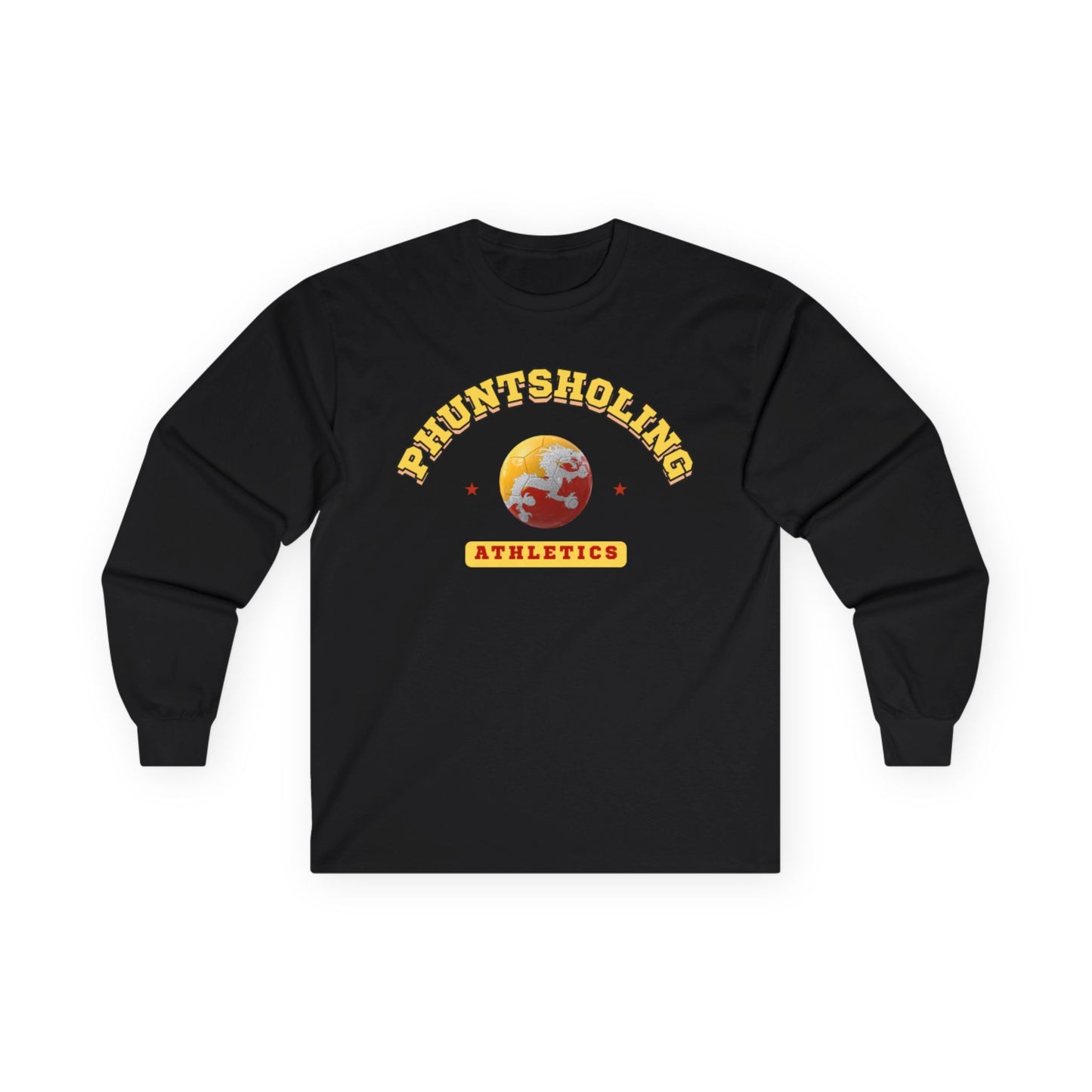 Phuntsholing Soccer Long Sleeve Tee | Unisex Cotton Shirt | Design 1