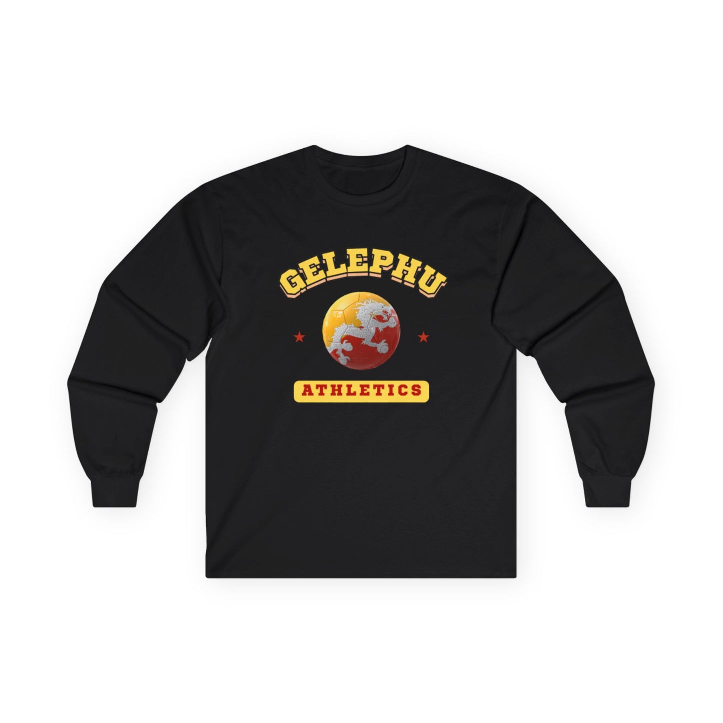 Gelephu Soccer Long Sleeve Tee | Unisex Cotton Shirt | Design 1