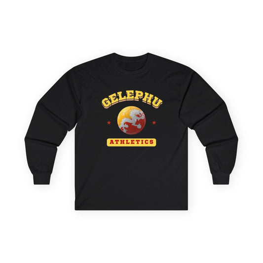 Gelephu Soccer Long Sleeve Tee | Unisex Cotton Shirt | Design 1