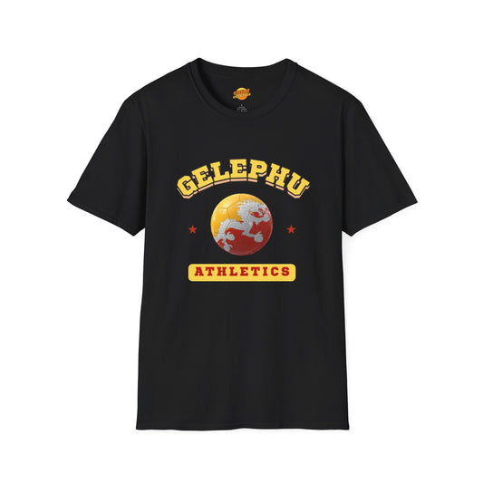 Gelephu Soccer Tee | Unisex Softstyle Shirt | Design 1