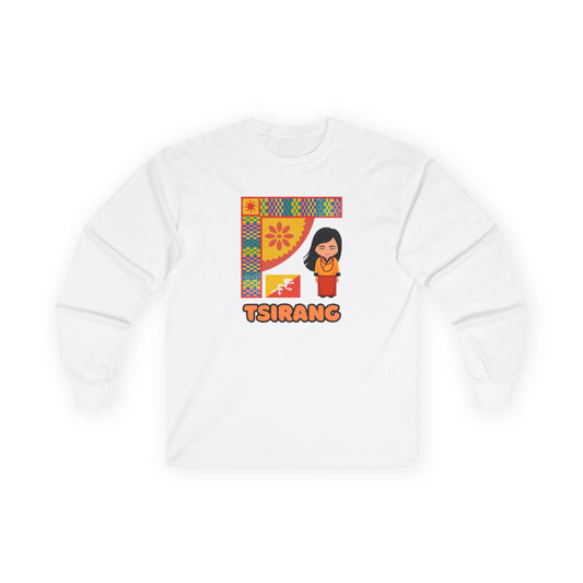 Tsirang Long Sleeve Tee | Unisex Cotton Shirt | Design 1