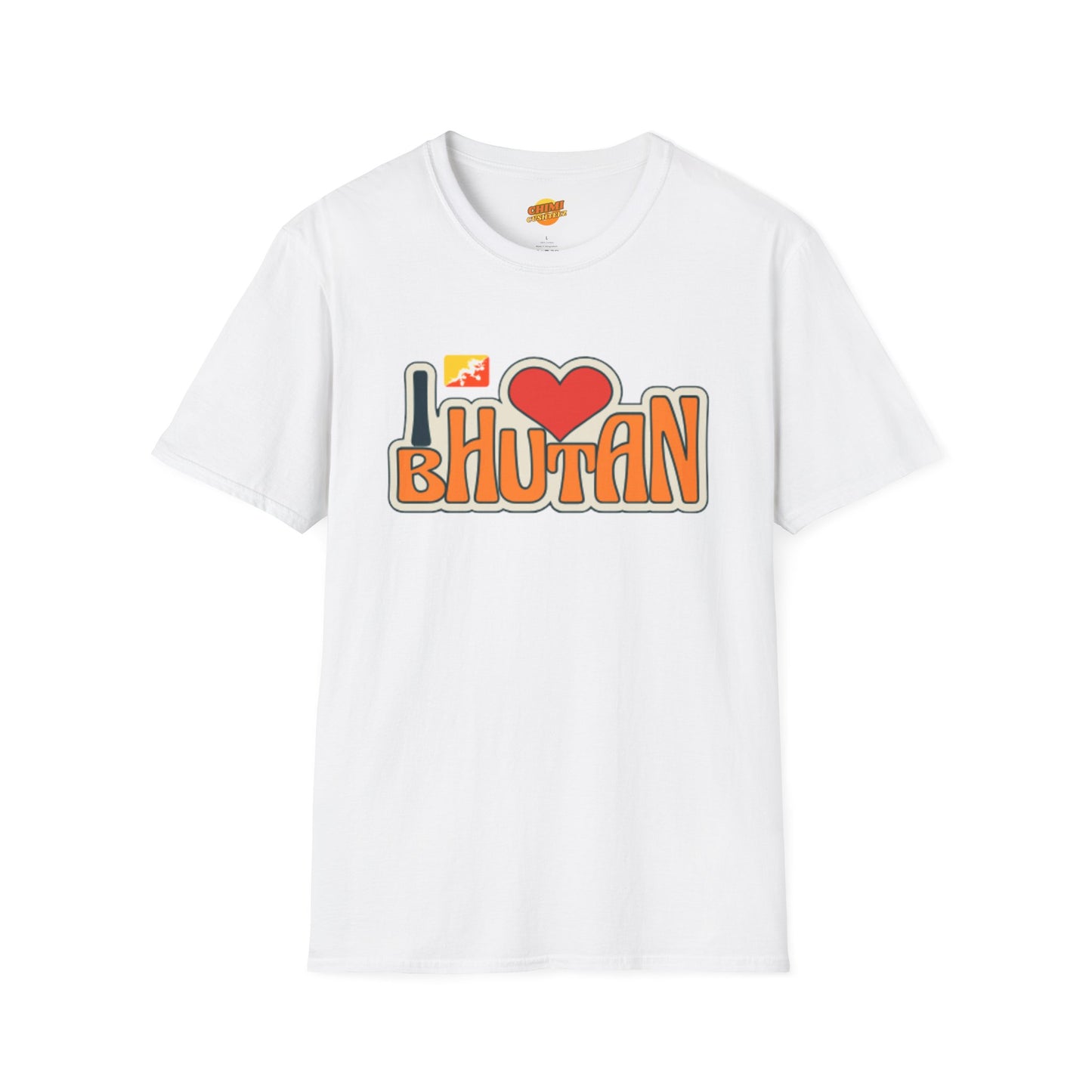 I Love Bhutan Graphic Tee | Unisex Softstyle Shirt