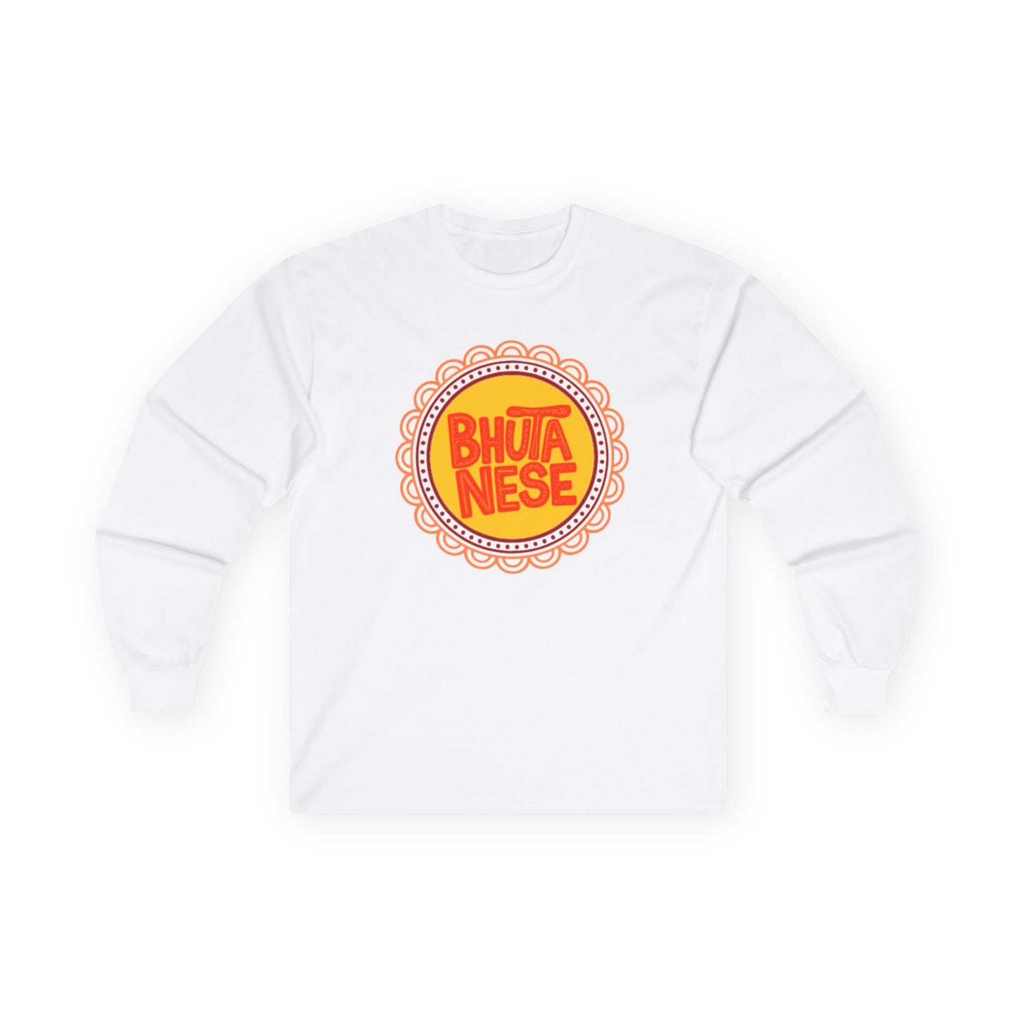 Bhutanese Long Sleeve Tee | Unisex Cotton Shirt | Design 3