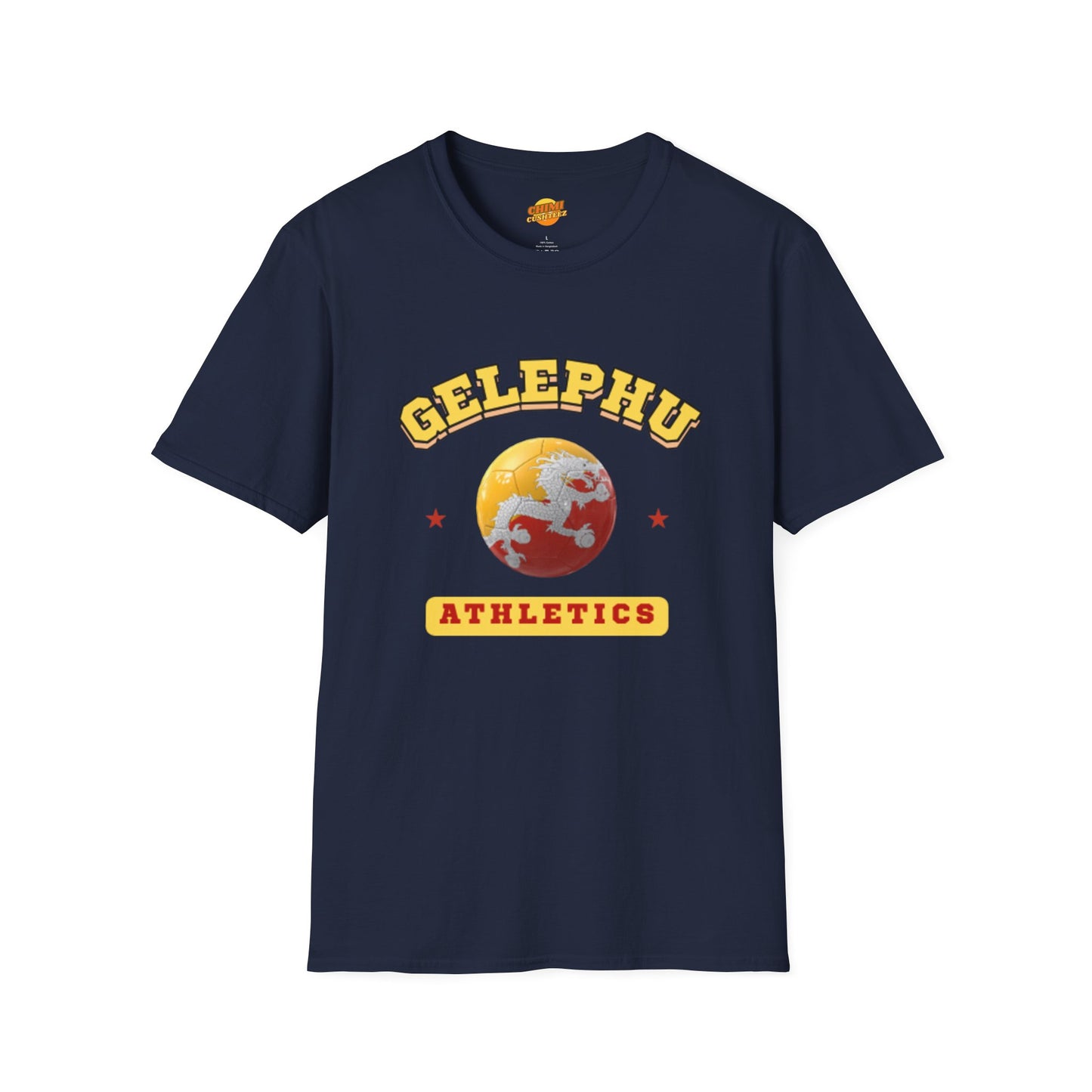 Gelephu Soccer Tee | Unisex Softstyle Shirt | Design 1