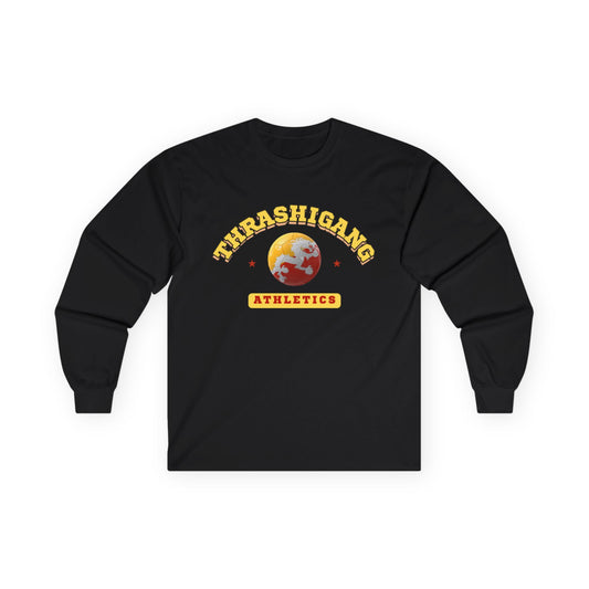 Thrashigang Soccer Long Sleeve Tee | Unisex Cotton Shirt | Design 1