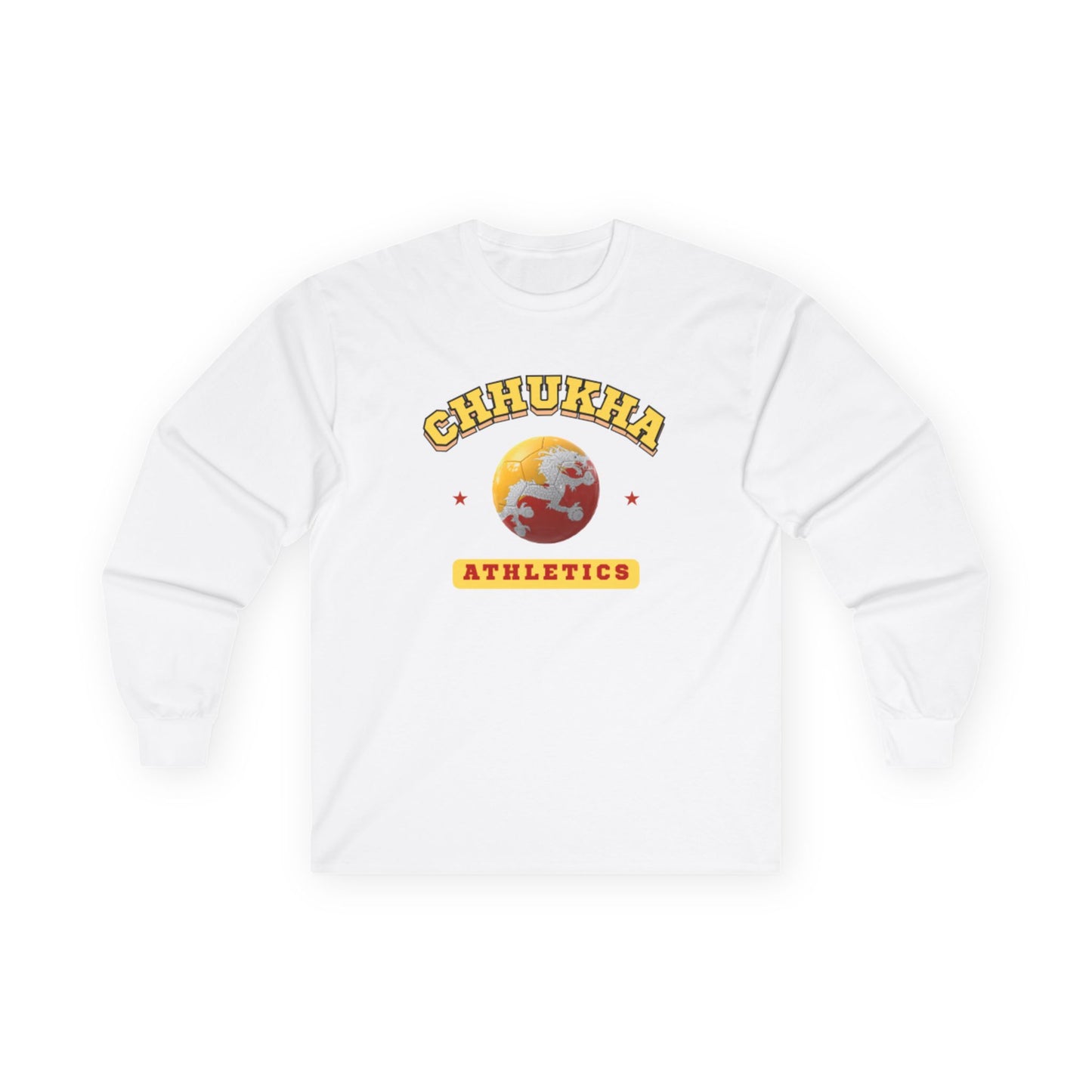Chhukha Soccer Long Sleeve Tee | Unisex Cotton Shirt